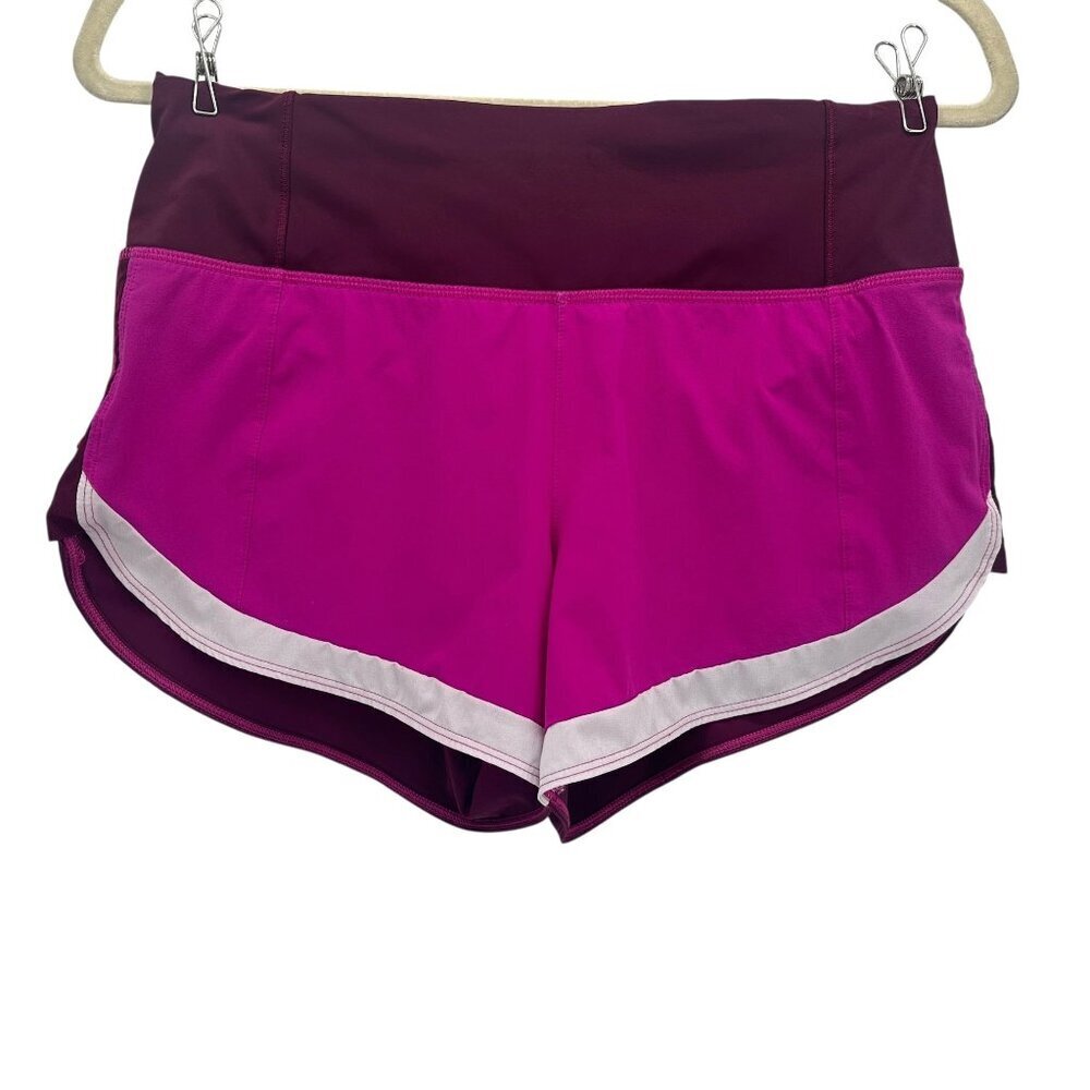 Athleta Womens XS Shorts Running Free Magenta Maroon Pull On Activewear